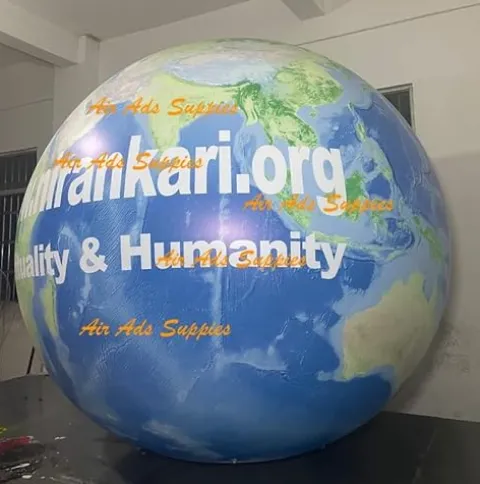 Air-Ads Supplies Giant Inflatable Globe Map Balloon 16ft Blue
