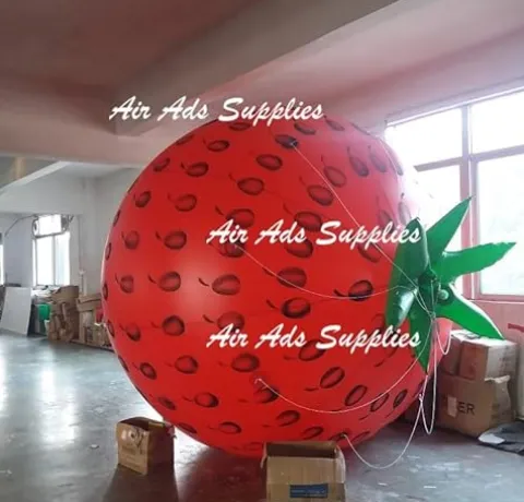 Air-Ads Supplies Giant Inflatable Flying Strawberry Balloon 11.5ft Red