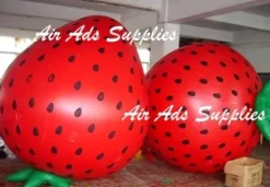 Air-Ads Supplies Giant Inflatable Flying Strawberry Balloon 11.5ft Red