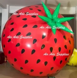 Air-Ads Supplies Giant Inflatable Flying Strawberry Balloon 11.5ft Red