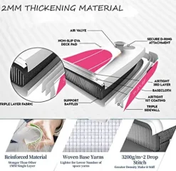 Airgymfactory Inflatable SUP for All Skill Levels Stand Up Paddle Board 10’6” Pink