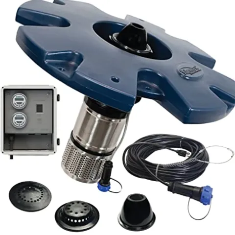 Airmax EcoSeries Floating Fountain Kit with 1/2 HP Pump and Nozzles Blue