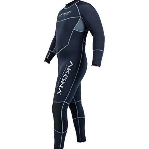 AKONA Mens 7mm Cold Water Full Suit Quantum Stretch Neoprene Medium Long