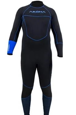 AKONA Men’s 3mm Full Suit Quantum Stretch Neoprene Blue – 5XLarge