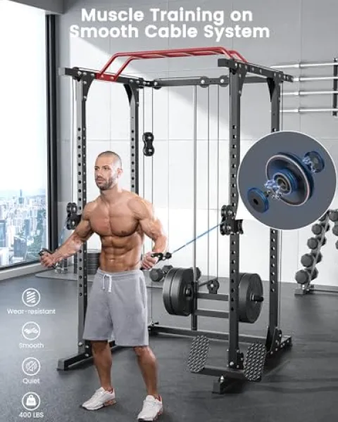 AKYEN Power Cage with Adjustable Cable Crossover System Black-01