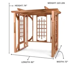 All Things Cedar PO72 Pergola Garden Arbor Natural Unstained Finish