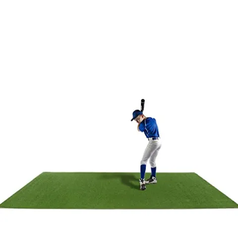 All Turf Mats Pro-Ball Synthetic Turf Baseball/Softball Hitting Mat – 6ft x 12ft