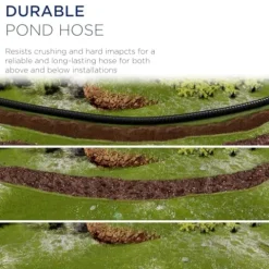 Alpine Corporation 100′ PVC Ultra-Flex Hose 3″ Inside Diameter Black