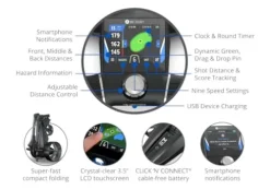 AMBA7 M5 GPS DHC Electric Caddy Cart Bundle Black