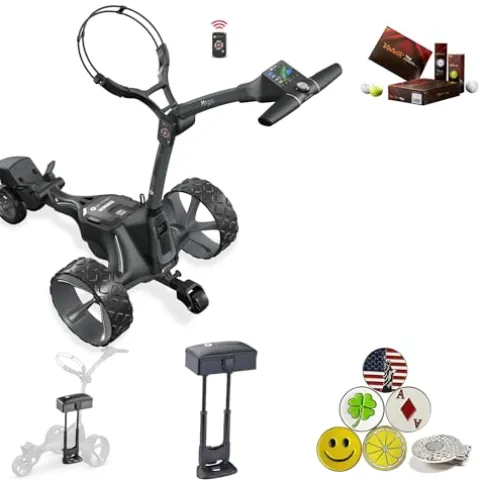 AMBA7 M7 GPS Remote Electric Cart Bundle Black
