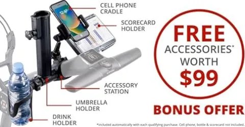 AMBA7 Motocaddy M7 Remote DHC Electric Caddy Cart Bundle Black