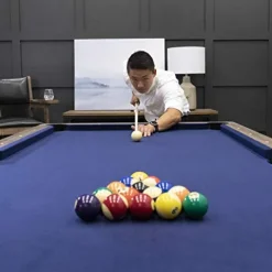 American Legend Brookdale 90” Billiard Table with Rustic Wood Finish Blue