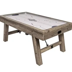 American Legend Brookdale Air-Powered Hockey Table with Rustic Wood Grain Finish Brown