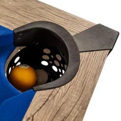 American Legend Kirkwood 84” Billiard Table Rustic Blond Finish Blue