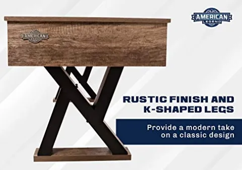 American Legend Kirkwood 9’ LED Light Up Shuffleboard Table with Bowling