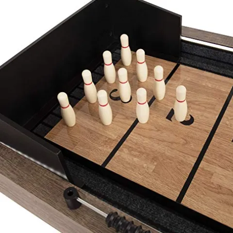 American Legend Kirkwood 9’ LED Light Up Shuffleboard Table with Bowling