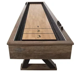 American Legend Kirkwood 9’ LED Light Up Shuffleboard Table with Bowling