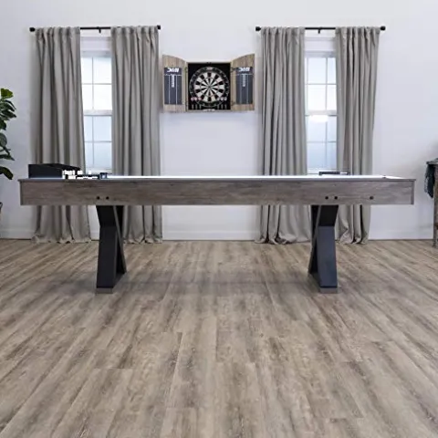 American Legend Kirkwood 9’ LED Light Up Shuffleboard Table with Bowling