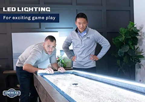 American Legend Kirkwood 9’ LED Light Up Shuffleboard Table with Bowling