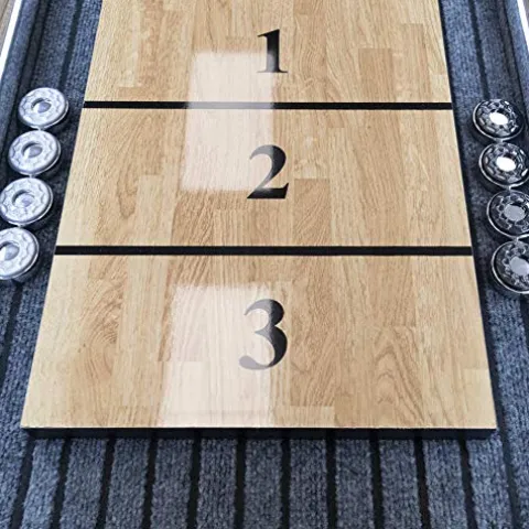 American Legend Kirkwood 9’ LED Light Up Shuffleboard Table with Bowling