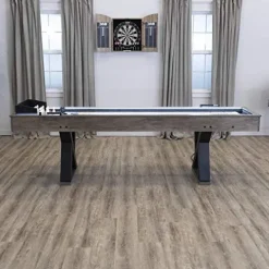 American Legend Kirkwood 9’ LED Light Up Shuffleboard Table with Bowling