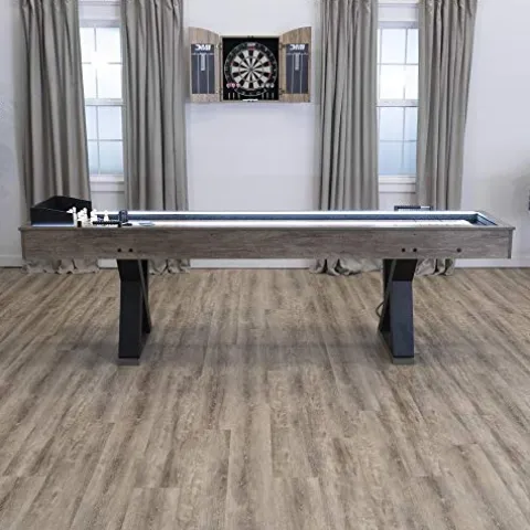 American Legend Kirkwood 9’ LED Light Up Shuffleboard Table with Bowling