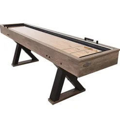 American Legend Kirkwood 9’ LED Light Up Shuffleboard Table with Bowling