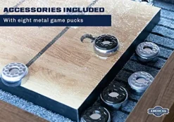 American Legend Kirkwood 9’ LED Light Up Shuffleboard Table with Bowling