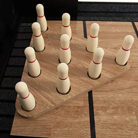 American Legend Kirkwood 9’ LED Light Up Shuffleboard Table with Bowling