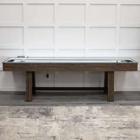 American Legend Stonebridge 9’ LED Light Up Shuffleboard Table with Bowling Stonebridge