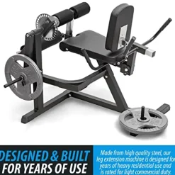 ANYTHING SPORTS Heavy Duty Adjustable Leg Extension and Curl Machine 2.0 Black