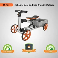 APIWO Electric Go Kart Kit for Kids 18V 500W Brushless Motor Silver