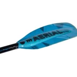 AQUA BOUND Fiberglass Versa-Lok Bent Shaft 4-Piece Kayak Paddle Blue