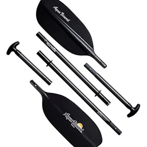 AQUA BOUND Shred Apart Carbon 4-Piece Packraft Paddle Black