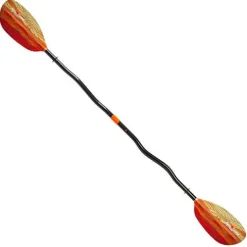 AQUA BOUND Whiskey Fiberglass Bent Shaft 2-Piece Kayak Paddle Fuego