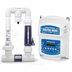AquaCal Autopilot DNP1 Digital Nano Plus 115-volt Salt Chlorine Generator, 28000-Gallon White/Blue