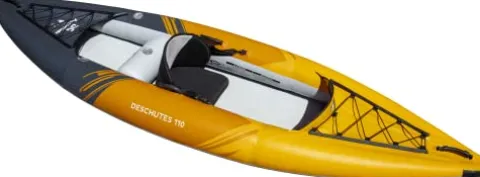 AQUAGLIDE Deschutes 110 Inflatable Kayak 1 Person Orange Black
