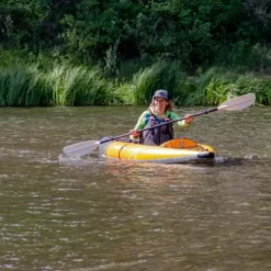 AQUAGLIDE Deschutes 110 Inflatable Kayak 1 Person Orange Black