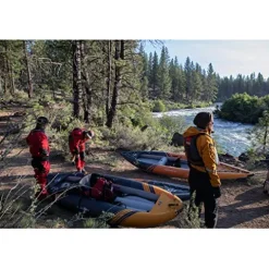 AQUAGLIDE McKenzie 105 Inflatable Kayak – 1 Person Whitewater Kayak Navy