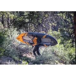 AQUAGLIDE McKenzie 105 Inflatable Kayak – 1 Person Whitewater Kayak Navy