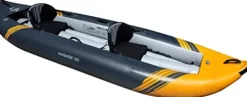 AQUAGLIDE McKenzie 125 Inflatable Kayak – 2 Person Whitewater Kayak Navy