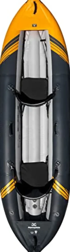 AQUAGLIDE McKenzie 125 Inflatable Kayak – 2 Person Whitewater Kayak Navy