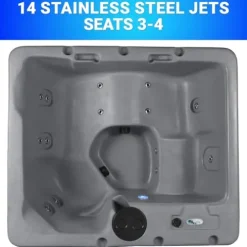 Aqualife by Strong Spas 3-4 Person Hot Tub with Hydrotherapy Jets and LED Lighting Gray Granite