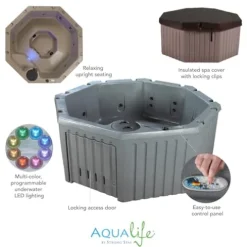 Aqualife by Strong Spas Invi Hot Tub 5-Person LED USA Cobblestone