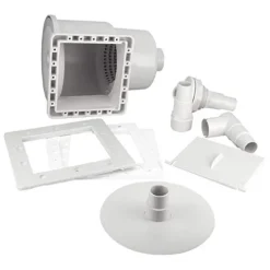 Aquarian Fuzion 24 Ft x 52 in Round Above Ground Swimming Pool Backyard Framed Pool Kit Gray