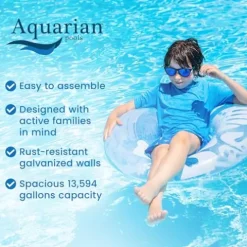 Aquarian Phoenix Steel Frame Above-Ground Pool Beige