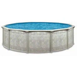 Aquarian Pools Round Steel Above Ground Swimming Pool Khaki