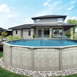 Aquarian Pools Venetian Steel Above Ground Swimming Pool Gray