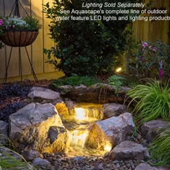 Aquascape Backyard Waterfall Fountain Kit for Landscape and Garden Black