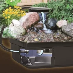Aquascape Backyard Waterfall Fountain Kit for Landscape and Garden Black
